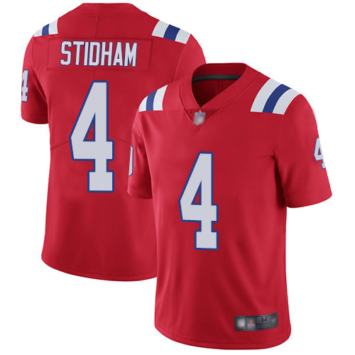 New England Patriots Limited Red Men #4 Jarrett Stidham Alternate NFL Jersey Vapor
